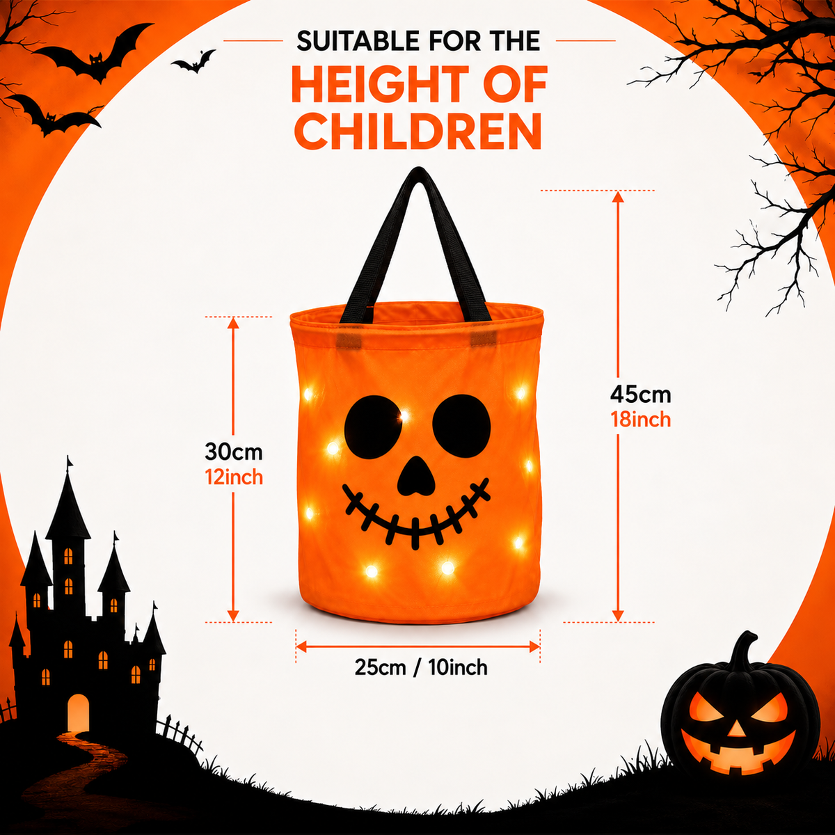 Auvella Light-Up Halloween Bag