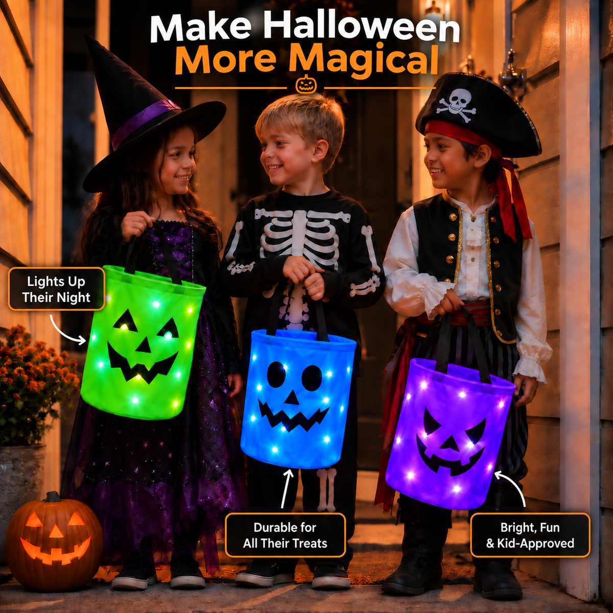 Auvella Light-Up Halloween Bag